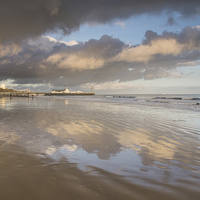 Buy canvas prints of  Reflecting on the beach by Phil Wareham