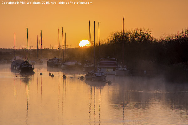  Sunrise over the Frome Picture Board by Phil Wareham