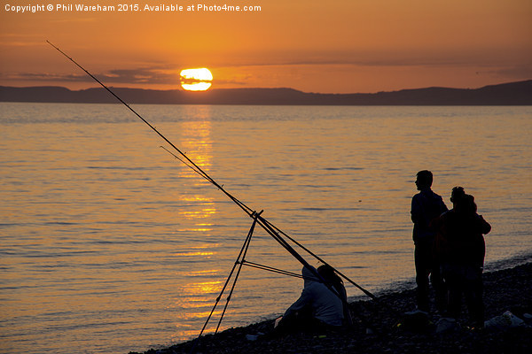  Sunset Fishing Picture Board by Phil Wareham