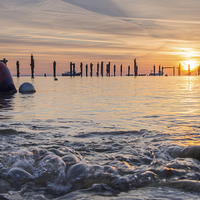Buy canvas prints of  Sunrise at Swanage Pier by Phil Wareham