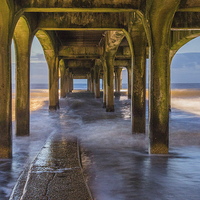 Buy canvas prints of  Under the pier at Boscombe by Phil Wareham