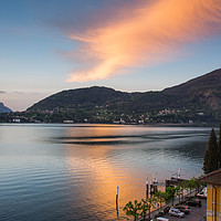 Buy canvas prints of Sunrise over Lake Como by Phil Wareham