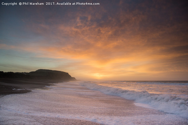 Solent Beach Sunrise Picture Board by Phil Wareham