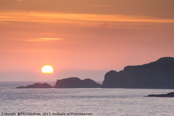 Sunrise on the rocks Picture Board by Phil Wareham