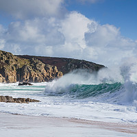 Buy canvas prints of Porthcurno Waves by Phil Wareham
