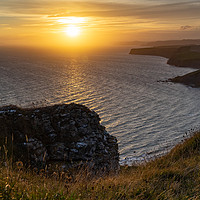 Buy canvas prints of Sunset on the Jurassic Coast by Phil Wareham
