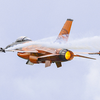 Buy canvas prints of  Dutch F-16AM Fighting Falcon Demo RIAT 2012 by Andrew Watson