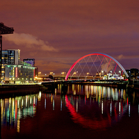 Buy canvas prints of Squinty Bridge Glasgow by Donald Parsons