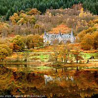 Buy canvas prints of Autumn Reflections, Loch Achray by Donald Parsons