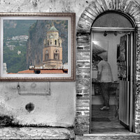 Buy canvas prints of The Artist's Shop, Amalfi by Donald Parsons