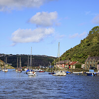 Buy canvas prints of Fishguard Harbour Panorama by David Tinsley