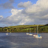 Buy canvas prints of Moorings on the  Teifi No3 by David Tinsley