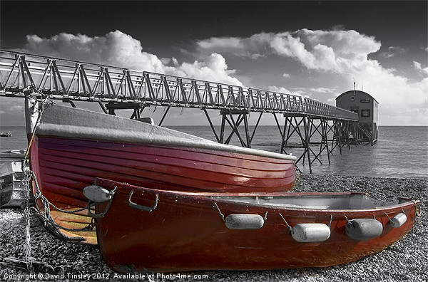 Red Boats Picture Board by David Tinsley