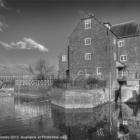 Buy canvas prints of Abbey Mill In Monochrome by David Tinsley