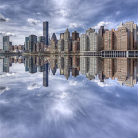 Buy canvas prints of Manhattan Reflected by David Tinsley