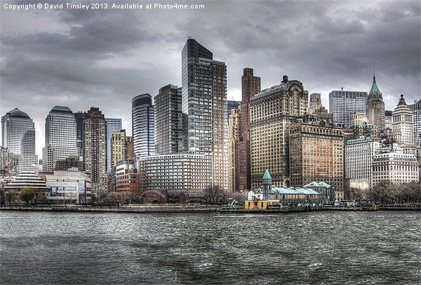 Lower Manhattan Picture Board by David Tinsley