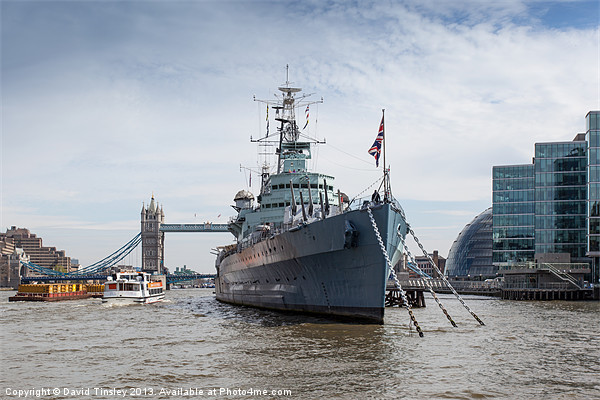 HMS Belfast Picture Board by David Tinsley