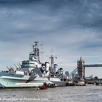 Buy canvas prints of The Boat, Bridge & Tower by David Tinsley