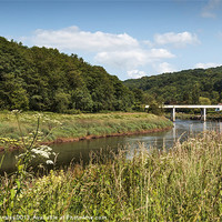 Buy canvas prints of The Wye at Brockweir. by David Tinsley