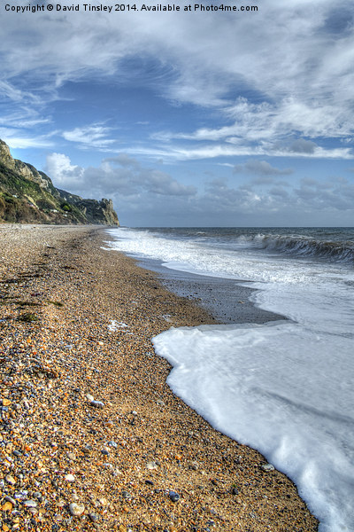  Branscombe Beach Picture Board by David Tinsley