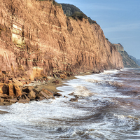 Buy canvas prints of  Sidmouth Cliffs by David Tinsley