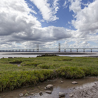 Buy canvas prints of Second Severn Crossing Panorama by David Tinsley