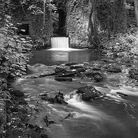 Buy canvas prints of Lower Forge in Monochrome by David Tinsley