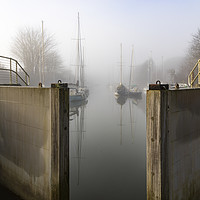 Buy canvas prints of Through the Lock Gates by David Tinsley
