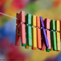 Buy canvas prints of Wooden Clothespins by Tracy Hall