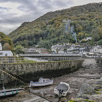 Buy canvas prints of Lynmouth in Autumn by Andy dean