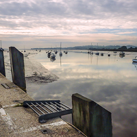 Buy canvas prints of Low tide at Topsham by Andy dean