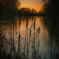 Buy canvas prints of Dawn on the Exe by Andy dean