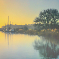 Buy canvas prints of Mist at turf locks by Andy dean