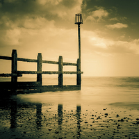 Buy canvas prints of Fading light at Dawlish Warren by Andy dean