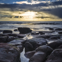 Buy canvas prints of  Low tide & sunrise by Andy dean