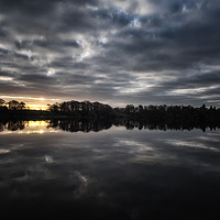 Buy canvas prints of Sunset at Ellesmere by Andy dean