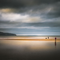 Buy canvas prints of Sunday stroll on Sidmouth beach by Andy dean