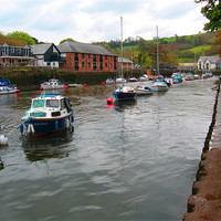 Buy canvas prints of River Dart, Totnes, Devon by Judy Dann