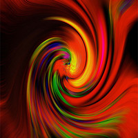 Buy canvas prints of Swirls in Red by Barbara Schafer