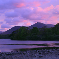 Buy canvas prints of Dusk On Derwentwater by peter thomas