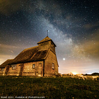 Buy canvas prints of Milkyway over Church by Malcolm Wood