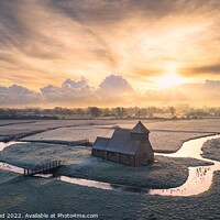 Buy canvas prints of Frosty Church Sunrise by Malcolm Wood