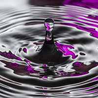 Buy canvas prints of Water Droplet Colour Splash by Malcolm Wood