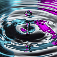 Buy canvas prints of Water Droplet Colour Splash by Malcolm Wood