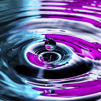 Buy canvas prints of Water Drop Two Colours Splash by Malcolm Wood