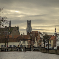 Buy canvas prints of Bruges Skyline by Malcolm Wood