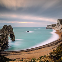 Buy canvas prints of Durdle Door Sunset by Malcolm Wood