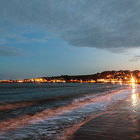 Buy canvas prints of Twilight At Swanage by Malcolm Wood