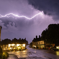 Buy canvas prints of Lightning Over Goudhurst Hill by Malcolm Wood