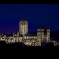 Buy canvas prints of Durham Cathedral at night by kevin wise